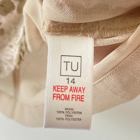 BNWT Tu Women's Cream Beige Sequin Embellished Blouse Size 14 - Picture 12 of 13